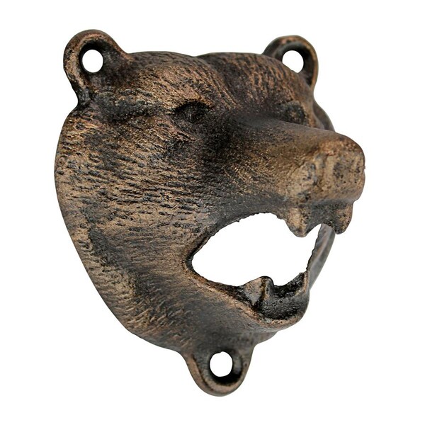 Design Toscano Grizzly Bear of the Woods Cast Iron Bottle Opener - SP1622