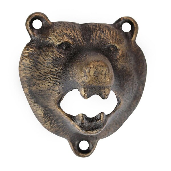 Design Toscano Grizzly Bear of the Woods Cast Iron Bottle Opener - SP1622