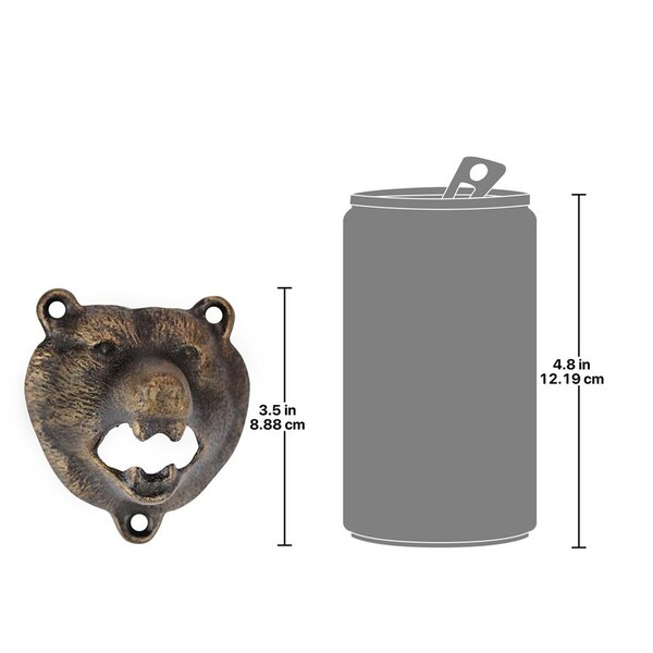 Design Toscano Grizzly Bear of the Woods Cast Iron Bottle Opener - SP1622