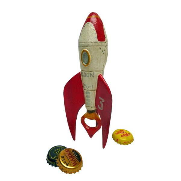 Design Toscano Retro Rocket Ship Cast Iron Bottle Opener - SP934