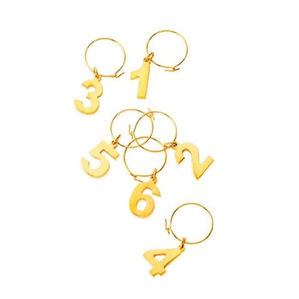 Viski Viski 3766 Belmont Gold Plated Wine Charms - 3766