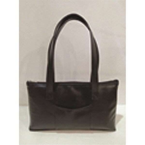 Gift Essentials Black Faux Leather Wine Purse for Two Bottles - GEWP402