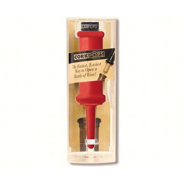 Cork Pops Cork Pops CP12239 Original Wine Bottle Opener; Red - CP12239
