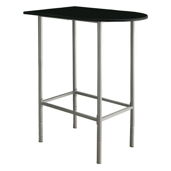 Monarch Specialties Home Bar, Bar Table, Bar Height, Pub, 36" Rectangular, Small, Kitchen, Metal, Laminate, Black, Grey - I 2335