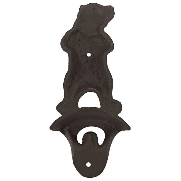 Design Toscano Growling Grizzly Forest Bear Cast Iron Wall Mount Bottle Opener - QH15260