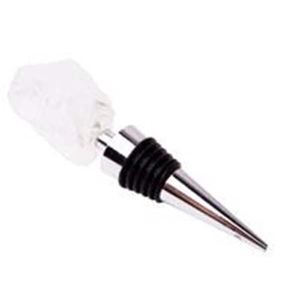 Zees Creations Stainless Steel Gemstoppers, Rock Quartz - GS1006