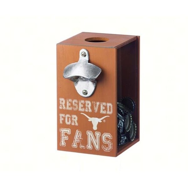 Evergreen Enterprises Evergreen Enterprises EG8BC999A Texas Longhorns Bottle Opener Cap Caddy - EG8BC999A