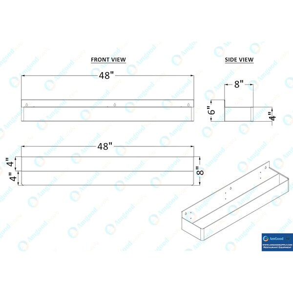 Amgood 48 in. Abreast Double Tier Stainless Steel Speed Rail Rack - AMG SR-48AD-Z