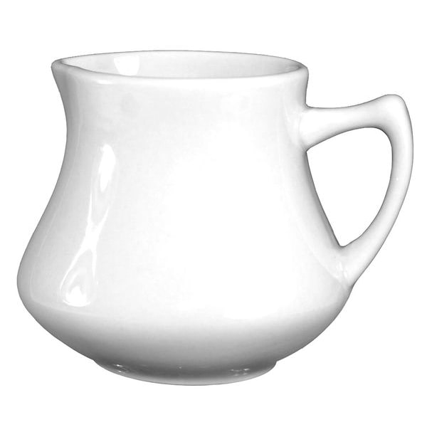 Iti Creamer Server 4-1/2 oz. Ceramic PK24 European White - PC-4-EW