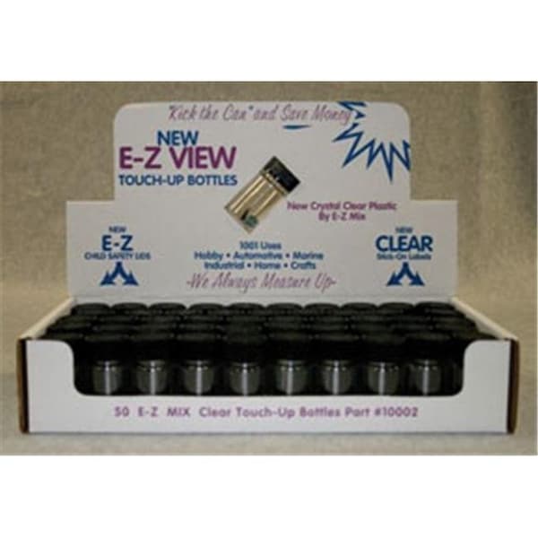 E-Z Mix E-Z Mix EMX-10002 E-Z Clear Touch Up Bottle; Box Of 50 - EMX-10002