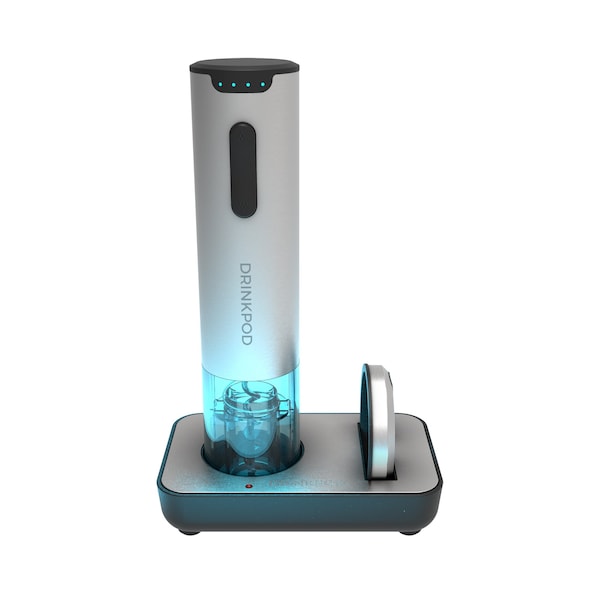 Drinkpod WineKEY 1+ Electric Wine Bottle Opener, Rechargeable Wine Opener, 5-Pc Gift Set - DPWINKY1P