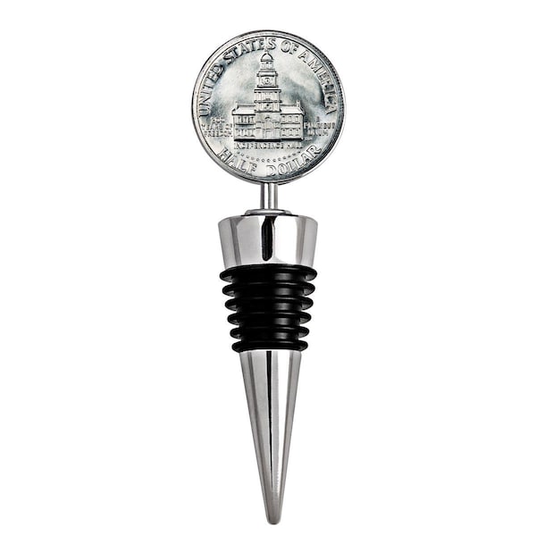 Upm Global UPM Global 15202 4 x 1.3 in. JFK Bicentennial Half Dollar Coin Wine Stopper - 15202