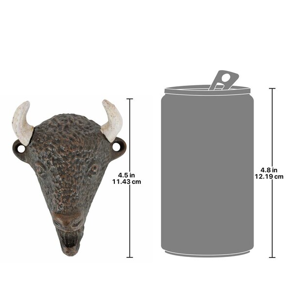 Design Toscano The Great Plains Buffalo Cast Iron Bottle Opener - SP1315