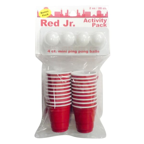 Brite Concepts Brite Concepts 2 oz Red Plastic Shot Glass - 12030-CLP