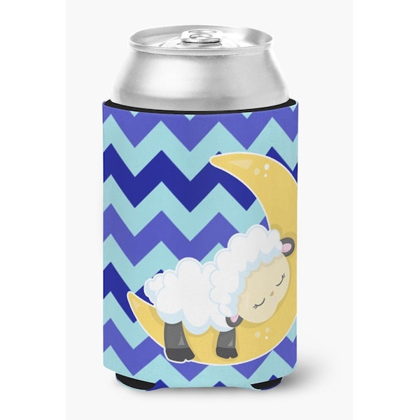 Carolines Treasures Sheep on Moon Chevron Can or Bottle Hugger - BB6877CC