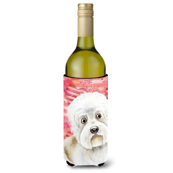Carolines Treasures Dandie Dinmont Love Wine Bottle Beverge Insulator Hugger - CK1393LITERK