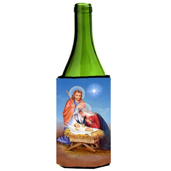 Carolines Treasures Christmas Nativity Wine Bottle Can cooler Hugger - APH3905LITERK