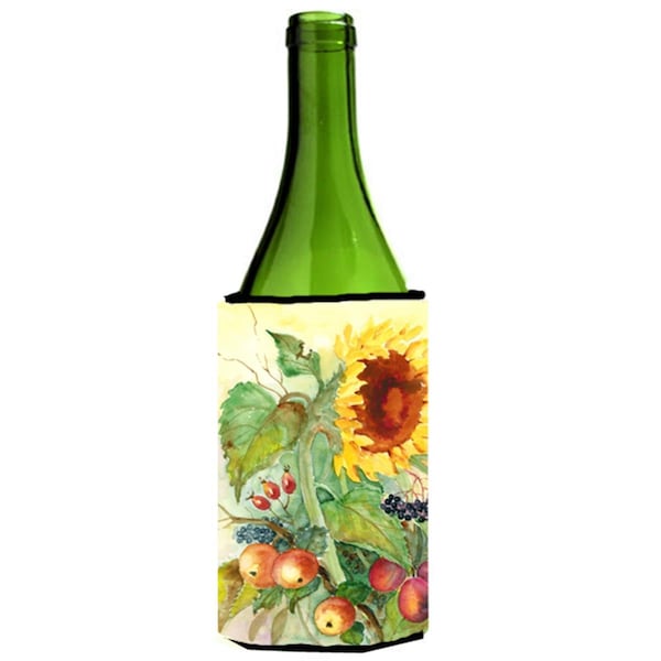 Carolines Treasures Autumn Flowers II by Maureen Bonfield Wine Bottle Can cooler Hugger - BMBO0699LITERK