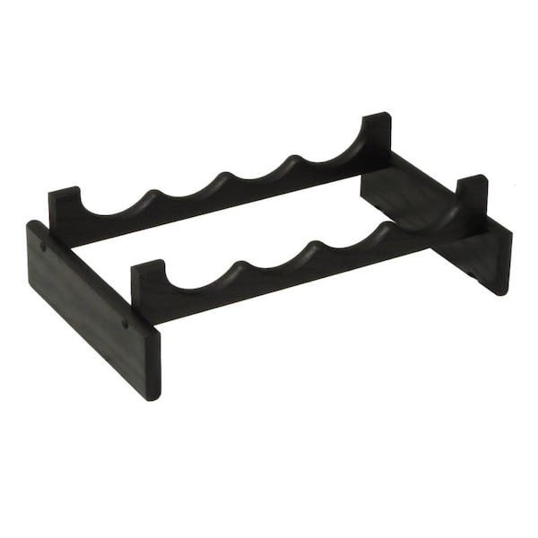 Wooden Mallet 4 Bottle Dakota Wine Rack, Black - WR41BK
