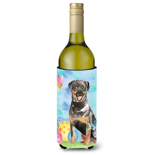 Carolines Treasures Easter Eggs Rottweiler Wine Bottle Beverge Insulator Hugger - CK1905LITERK