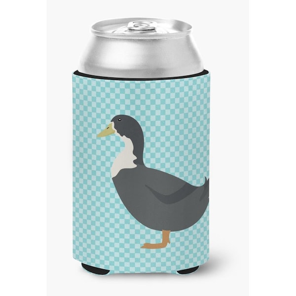 Carolines Treasures Blue Swedish Duck Blue Check Can or Bottle Hugger - BB8036CC