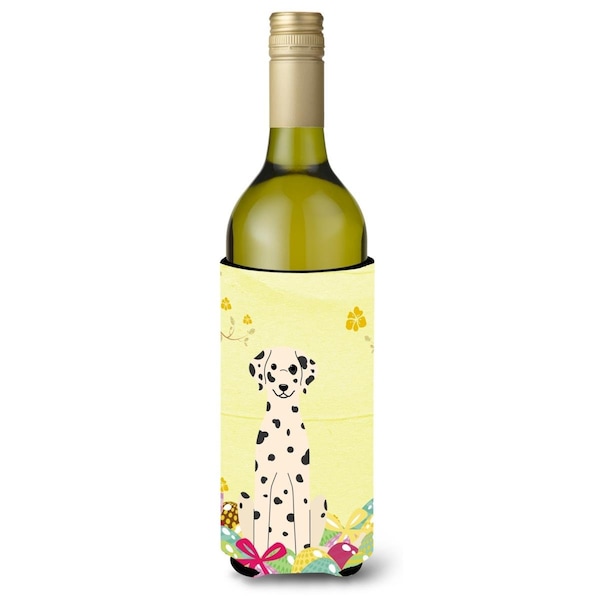 Carolines Treasures Easter Eggs Dalmatian Wine Bottle Beverge Insulator Hugger - BB6097LITERK