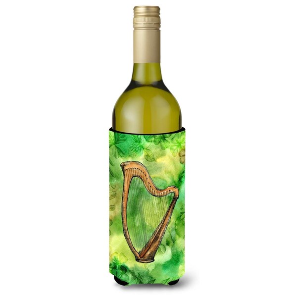 Carolines Treasures Irish Harp Wine Bottle Beverge Insulator Hugger - BB5763LITERK