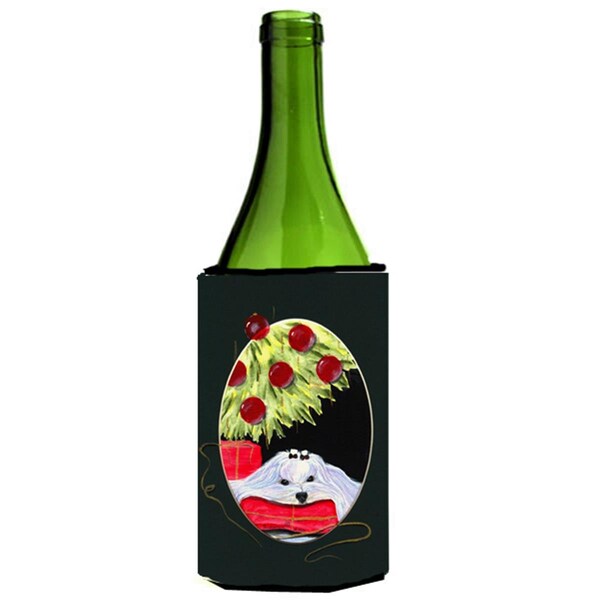 Carolines Treasures Christmas Tree With Maltese Wine Bottle   Hugger - 24 oz. - SS8069LITERK
