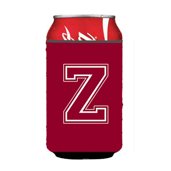 Carolines Treasures Letter Z Initial Monogram - Maroon And White Can Or Bottle  Hugger - CJ1032-ZCC