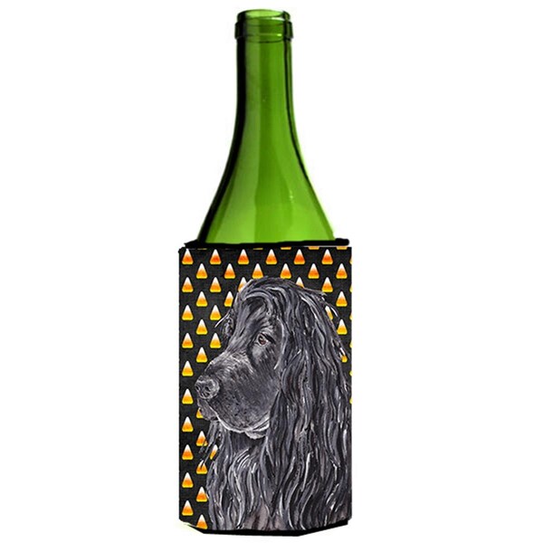 Carolines Treasures English Cocker Spaniel Halloween Candy Corn Wine Bottle  Hugger - SC9527LITERK