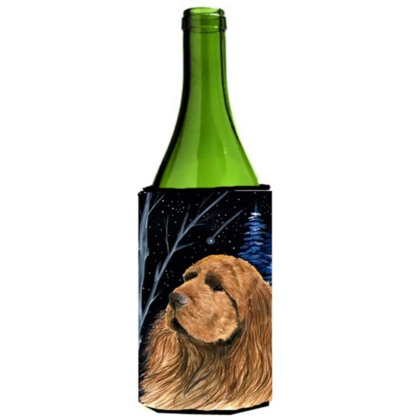Carolines Treasures Starry Night Sussex Spaniel Wine bottle sleeve Hugger - SS8391LITERK