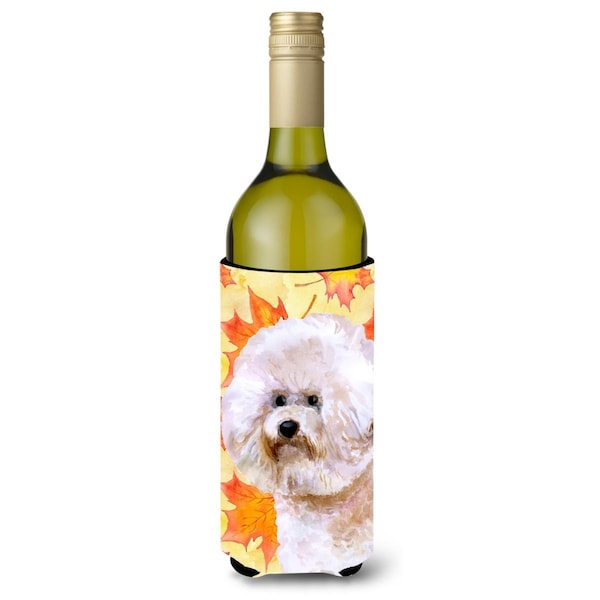 Carolines Treasures Bichon Frise No 2 Fall Wine Bottle Beverge Insulator Hugger - BB9966LITERK