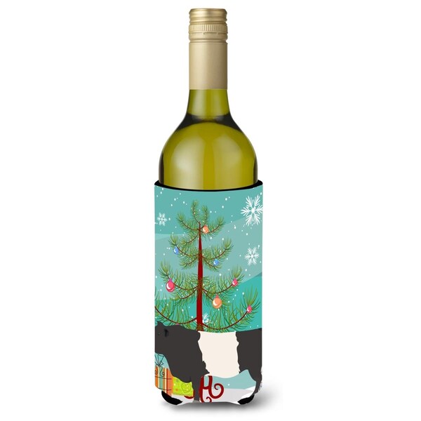 Carolines Treasures Belted Galloway Cow Christmas Wine Bottle Beverge Insulator Hugger - BB9198LITERK