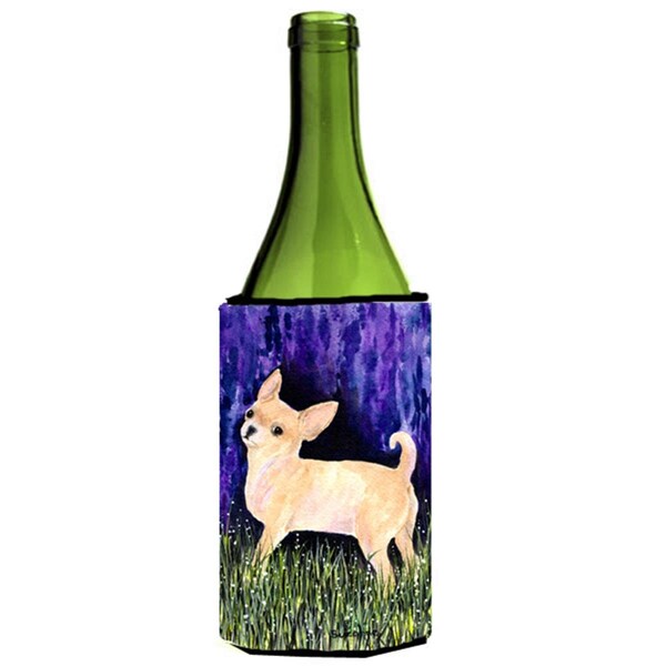 Carolines Treasures Starry Night Chihuahua Wine bottle sleeve Hugger - 24 oz. - SS8514LITERK