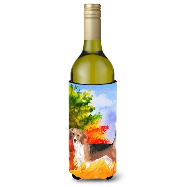 Carolines Treasures Fall Beagle Wine Bottle Beverage Insulator Hugger - CK1959LITERK