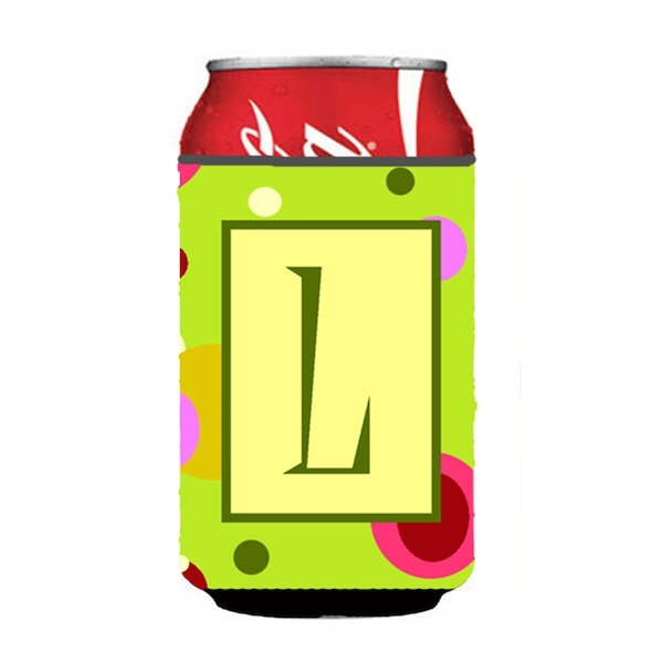 Carolines Treasures Letter L Initial Monogram - Green Can Or Bottle  Hugger - CJ1010-LCC