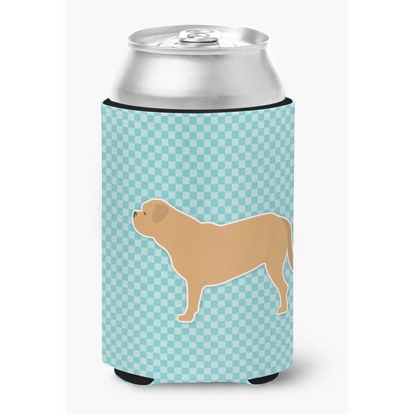 Carolines Treasures Dogue de Bordeaux Checkerboard Blue Can or Bottle Hugger - BB3770CC