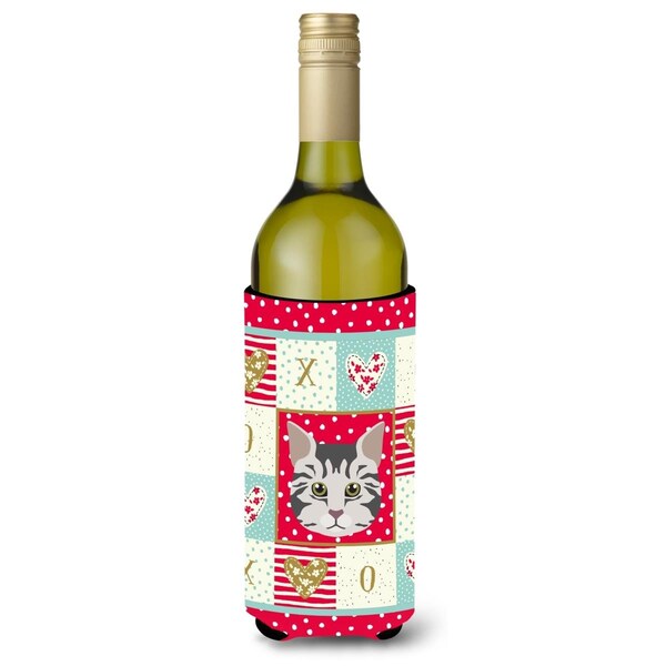 Carolines Treasures American Bobtail Cat Wine Bottle Beverage Insulator Hugger - CK5079LITERK