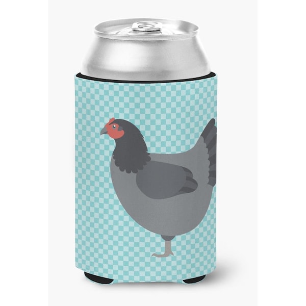 Carolines Treasures Jersey Giant Chicken Blue Check Can or Bottle Hugger - BB8009CC