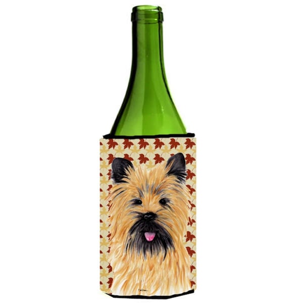 Carolines Treasures Cairn Terrier Fall Leaves Portrait Wine Bottle   Hugger - 24 oz. - SC9215LITERK