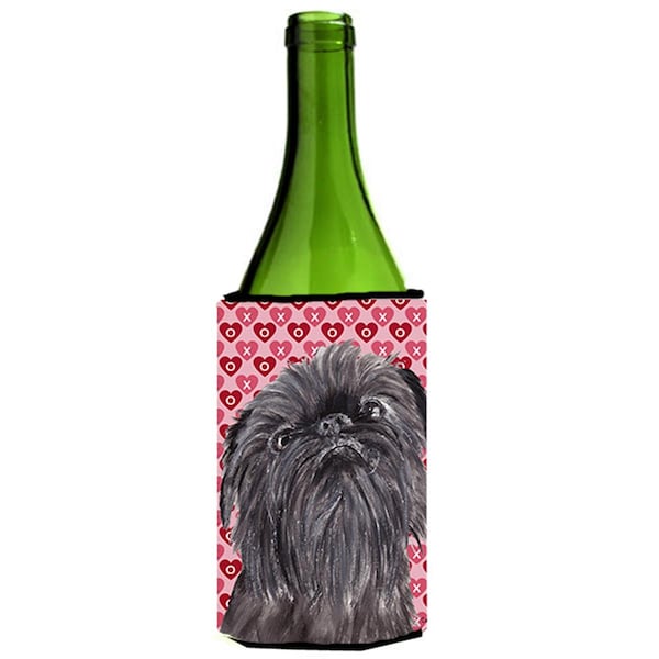 Carolines Treasures Brussels Griffon Valentines Love Wine bottle sleeve Hugger 24 oz. - SC9559LITERK