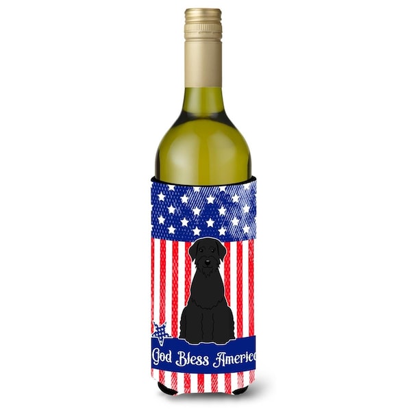 Carolines Treasures Patriotic USA Giant Schnauzer Wine Bottle Beverge Insulator Hugger - BB3061LITERK