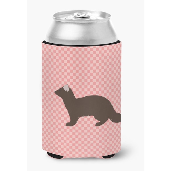 Carolines Treasures Sable Marten Pink Check Can or Bottle Hugger - BB7869CC