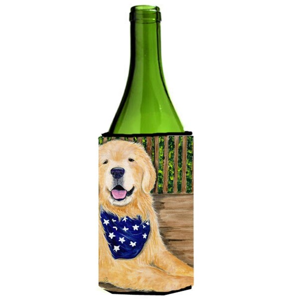 Carolines Treasures Golden Retriever Wine bottle sleeve Hugger - 24 oz. - SS8972LITERK