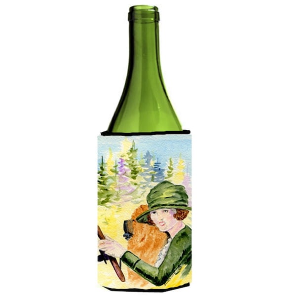 Carolines Treasures Lady Driving With Her Chow Chow Wine bottle sleeve Hugger - 24 oz. - SS8527LITERK