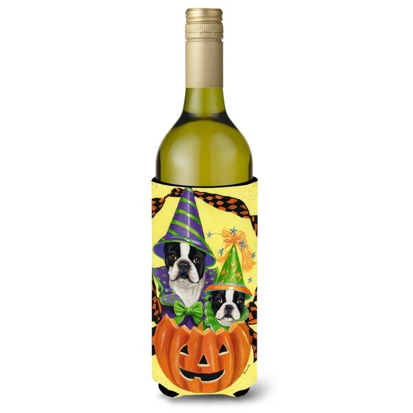 Carolines Treasures 24 oz Boston Terrier Halloweenies Wine Bottle Hugger - PPP3033LITERK