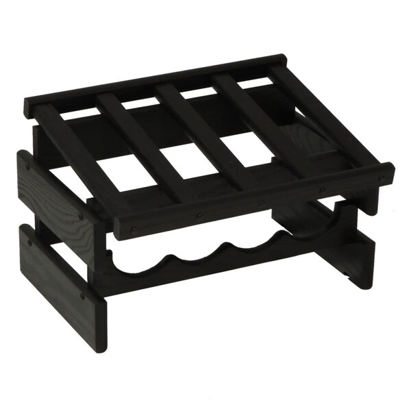 Wooden Mallet 8 Bottle Dakota Wine Rack with Display Top - Black - WRD41BK