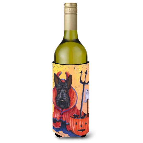 Carolines Treasures 24 oz Scottie Boo Hoo Halloween Wine Bottle Hugger - PPP3171LITERK