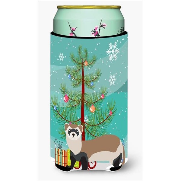 Carolines Treasures Carolines Treasures BB9245TBC Ferret Christmas Tall Boys Beverage Insulator Hugger - BB9245TBC