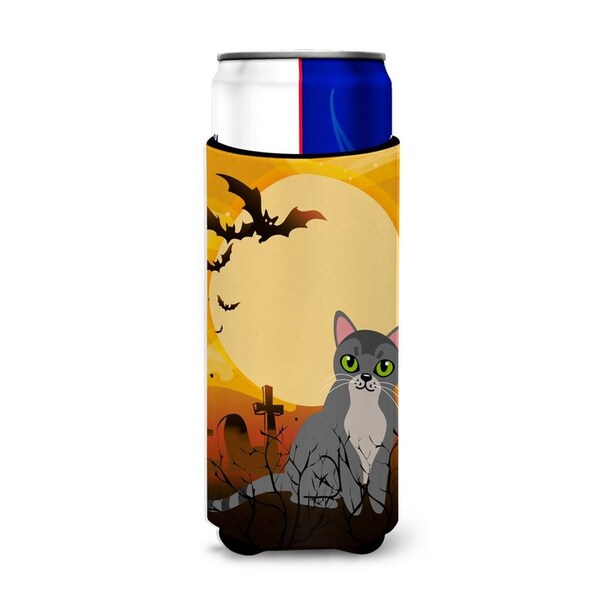Carolines Treasures Halloween Asian Cat Michelob Ultra Hugger for Slim Cans - BB4439MUK